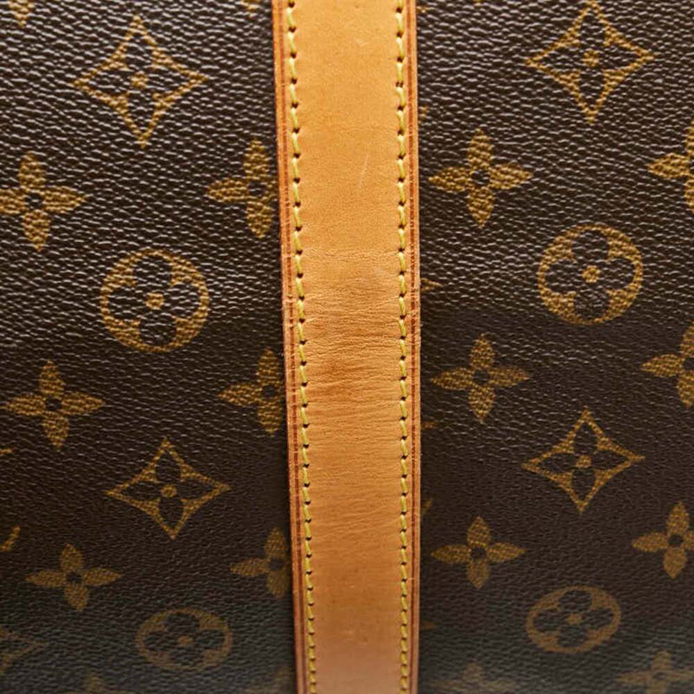 LOUIS VUITTON Brown Monogram Leather Keepall 60 Boston Bag - Picture 8 of 13